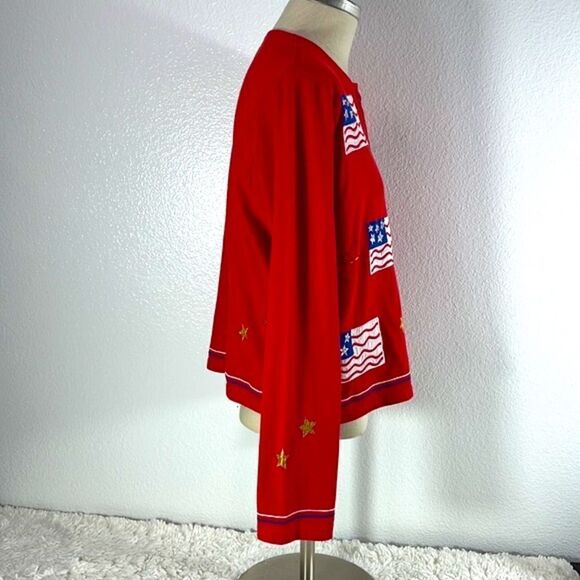 Emma Tricot Women's Sweater Cardigan Red size S Long Sleeve - Picture 3 of 8